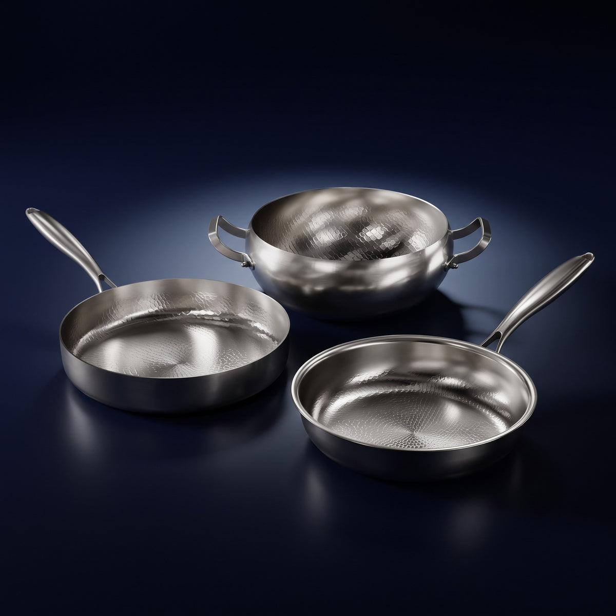 Hatori Kōmyō 光明 Series – Premium Cooking Set, 3 Pieces with 2 Lids
