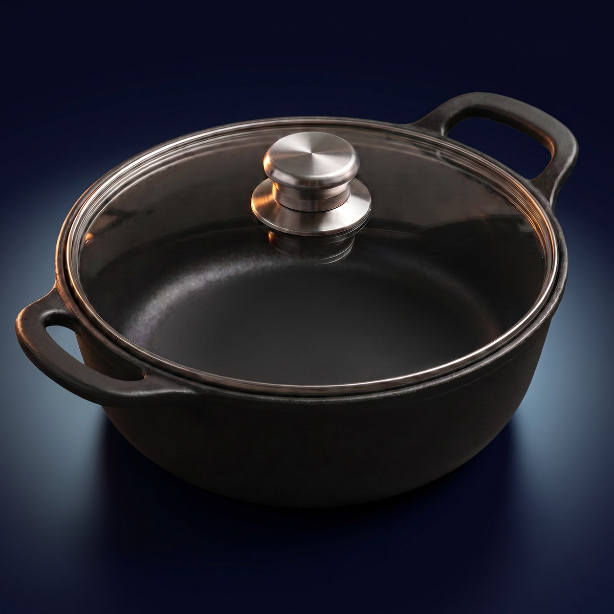 Hatori Imono 鋳物 Series – Cast Iron Casserole with Glass Lid