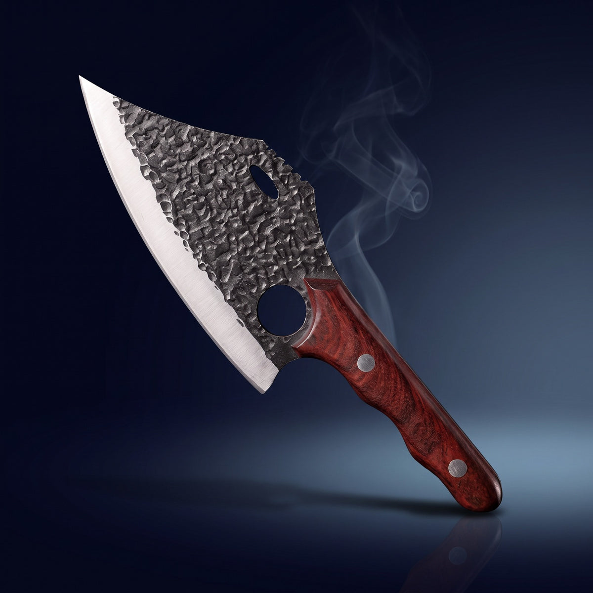 Hatori Kiba 牙 Series – Forged Ring Knife 17.5 cm, Red Sandalwood
