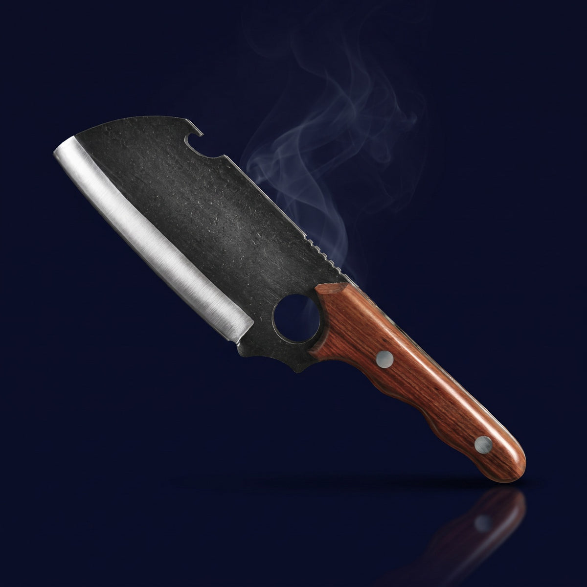 Hatori Kiba 牙 Series – Forged Wide Cleaver 17 cm, Red Sandalwood