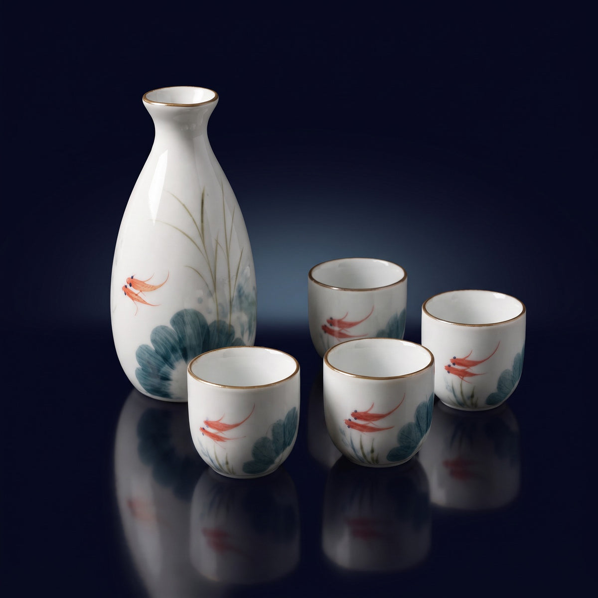 Hatori Kingyo 金魚 Series – Ceramic Sake Set