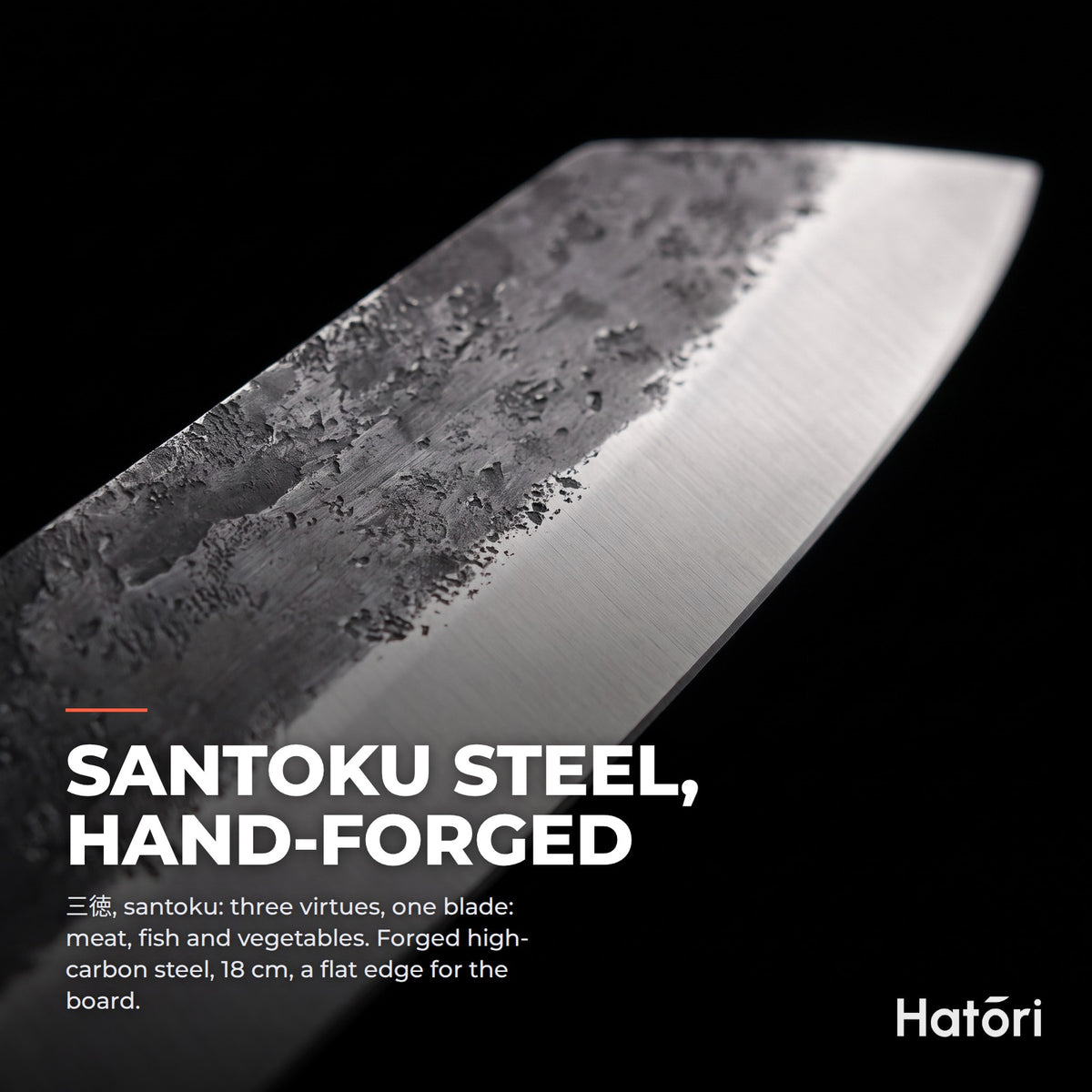 Hatori Ryūjin 龍神 Series – Dragon Santoku 18 cm, blade steel