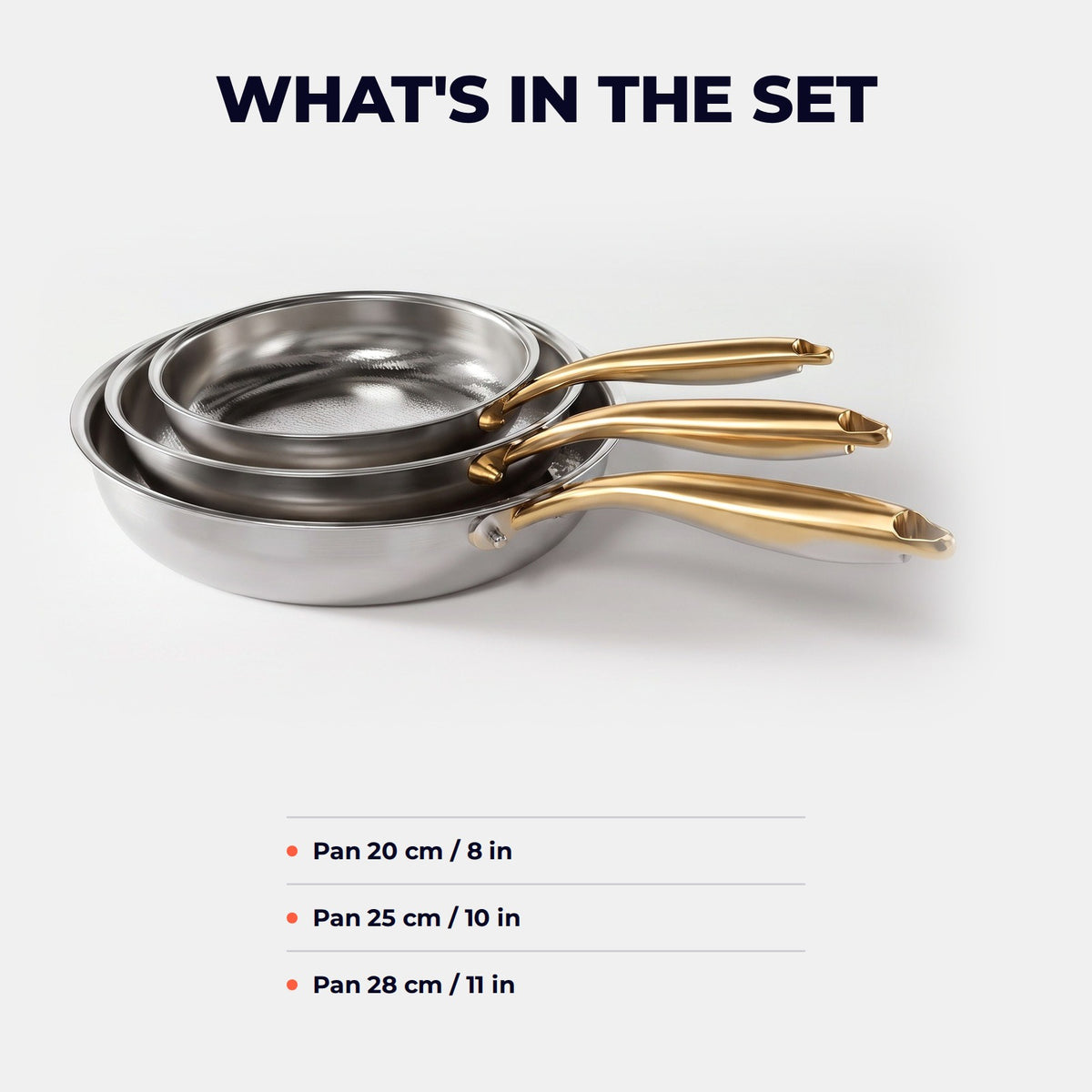 Hatori Kōmyō 光明 Kin 金 Edition – 3-Pan Set, what is in the set