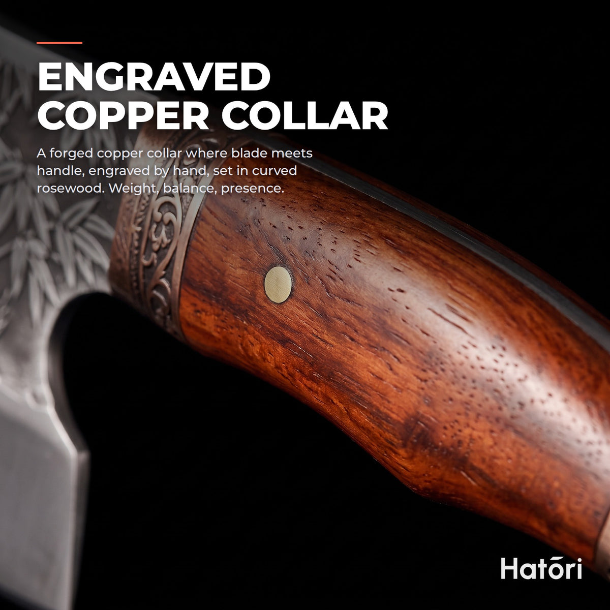 Hatori Tora 虎 Series – Tiger Cleaver 27 cm, the handle