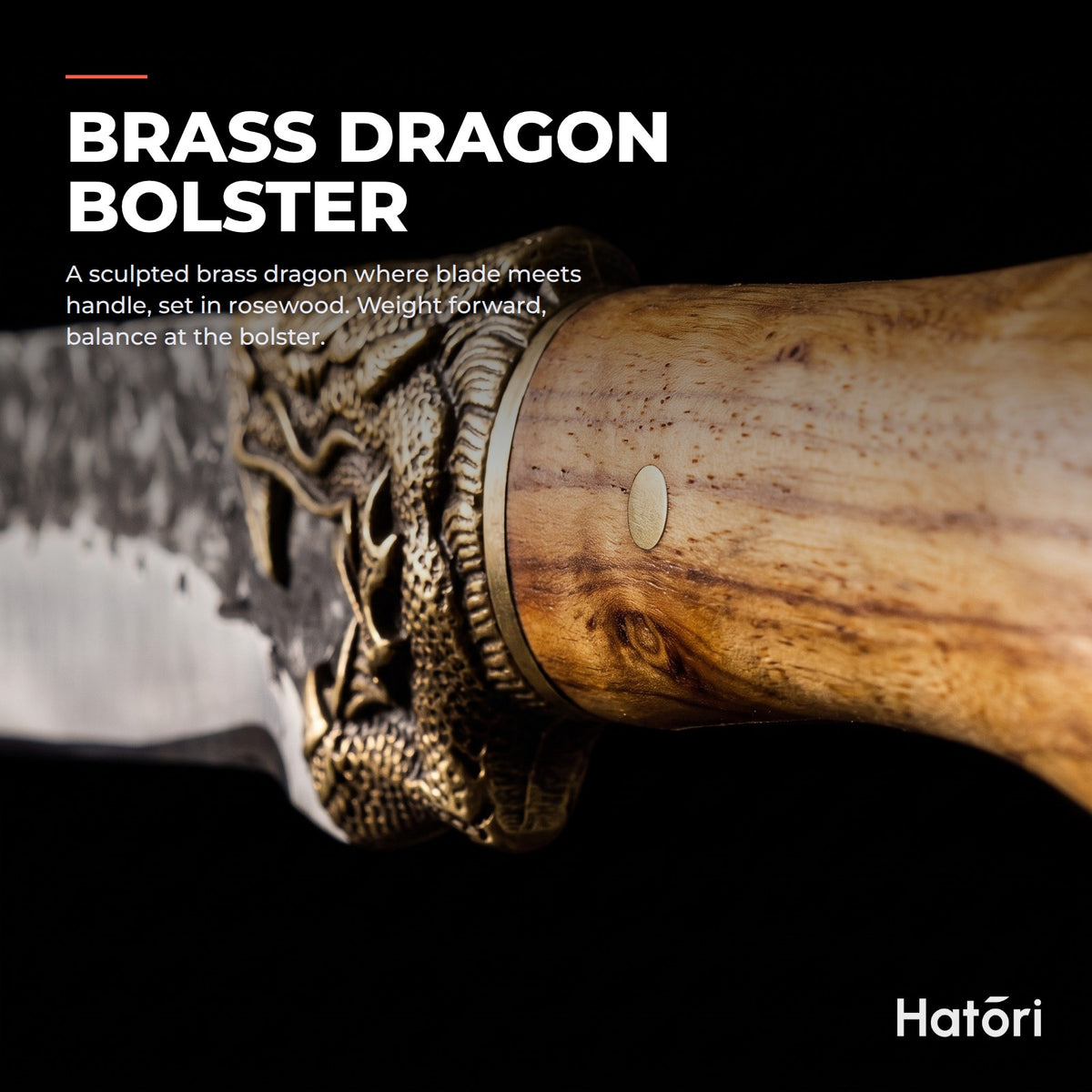 Hatori Ryūjin 龍神 Series – Dragon Boning Knife 17 cm, the handle