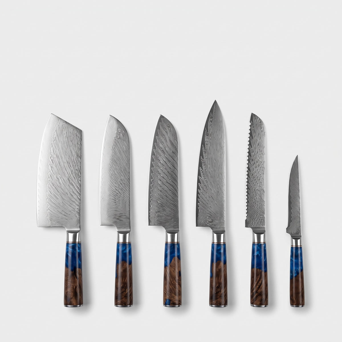 Hatori Ruri 瑠璃 Series – 6 Piece Set, on light grey
