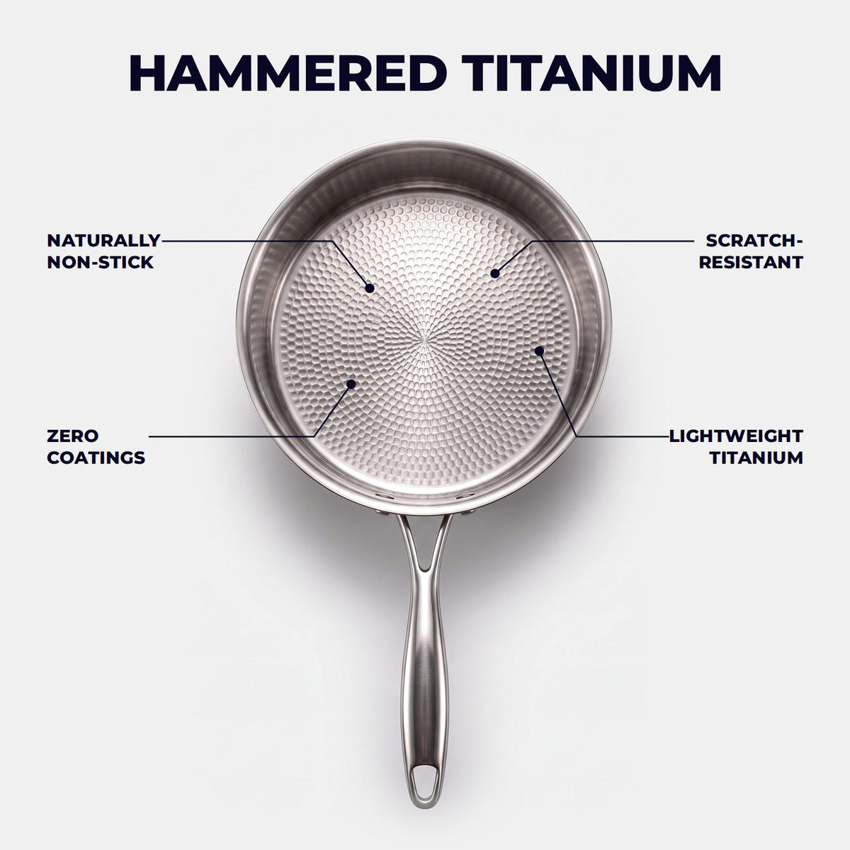 Hatori Kōmyō 光明 Series – Titanium Saucepan with Lid, the hammered titanium surface