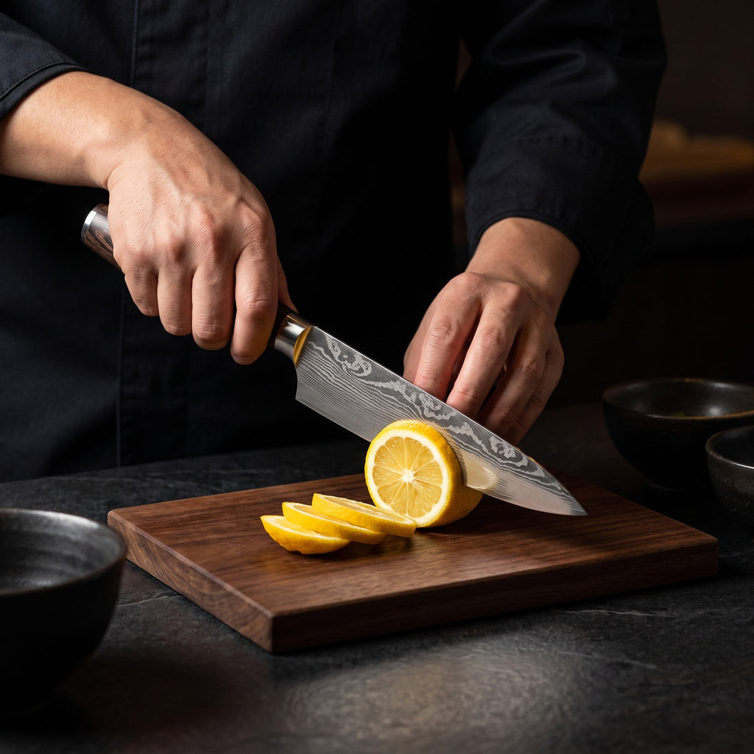 Hatori Mori 森 Series – Small Chef's Knife 13.5 cm, in use