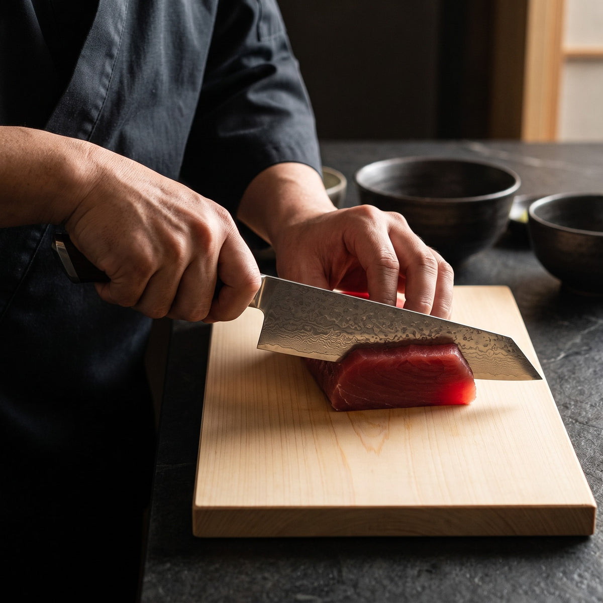 Hatori Kiri 霧 Series – Kiritsuke 24 cm, in use