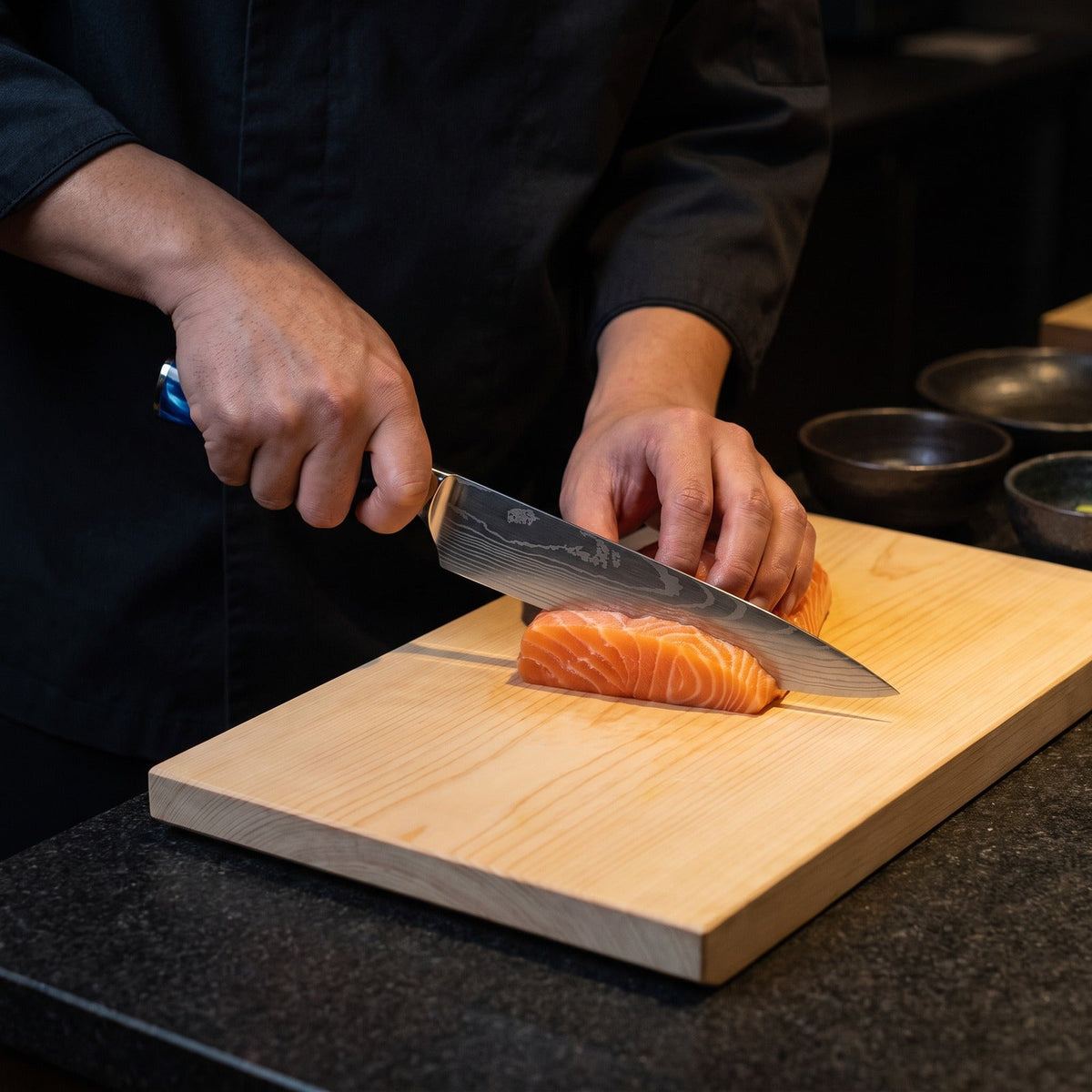 Hatori Seido 青道 Series – Chef's Knife, in use