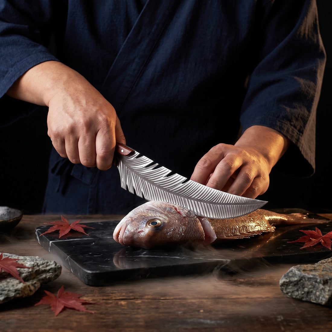 Hatori Hane 羽 Series – Feather Slicer 21 cm, in use