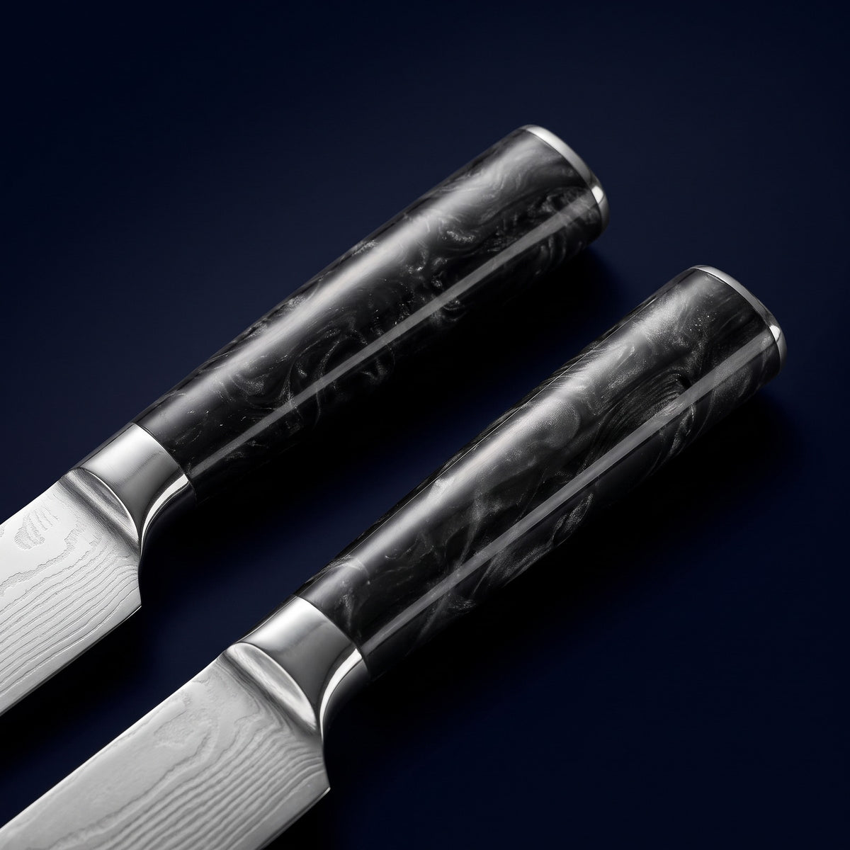 Hatori Kokuyō 黒曜 Series – 8 Piece Set, close-up of the handles