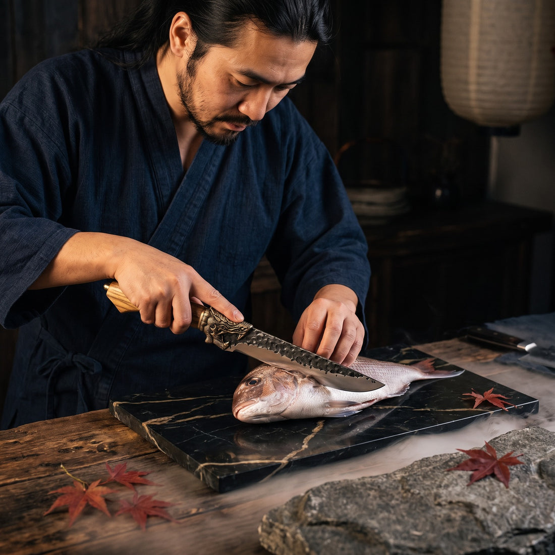 Hatori Ryūjin 龍神 Series – Dragon Boning Knife 17 cm, at the counter
