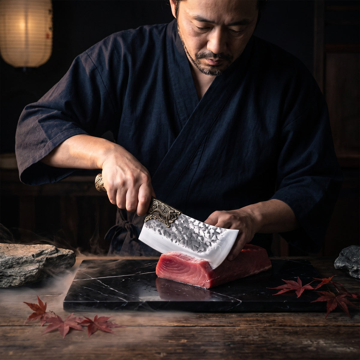 Hatori Ryūjin 龍神 Series – Dragon Cleaver 21.5 cm, at the counter