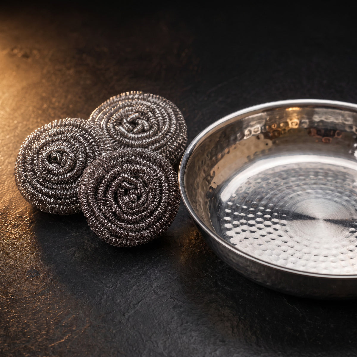Hatori Titanium Pan Scrubbers, Set of 3, serving
