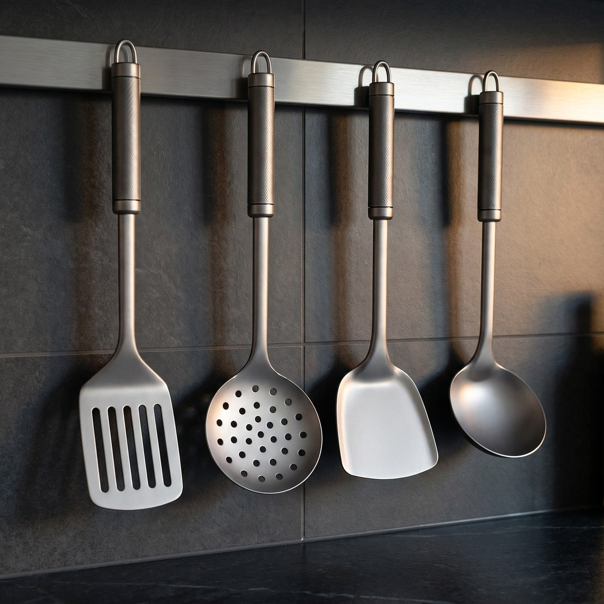 Hatori Junsui 純粋 Series – Titanium Utensils, on the counter