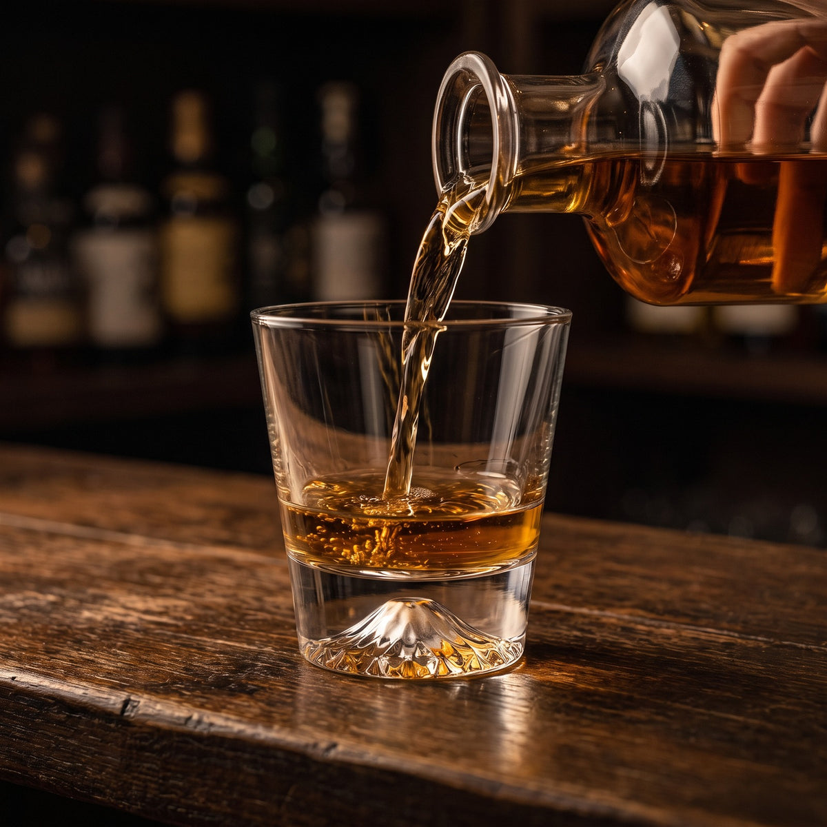 Hatori Fuji 富士 Series – Whisky Glass, Snow Peak, serving