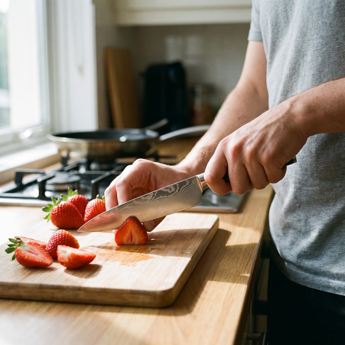 Hatori Mori 森 Series – Small Chef's Knife 13.5 cm, in a home kitchen