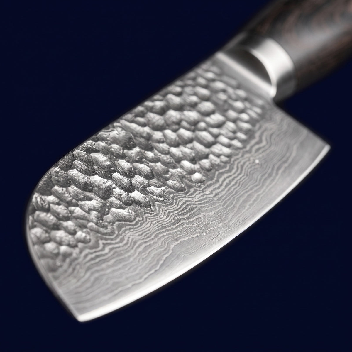 Hatori Mori 森 Series – Hammered Santoku 18 cm, blade pattern