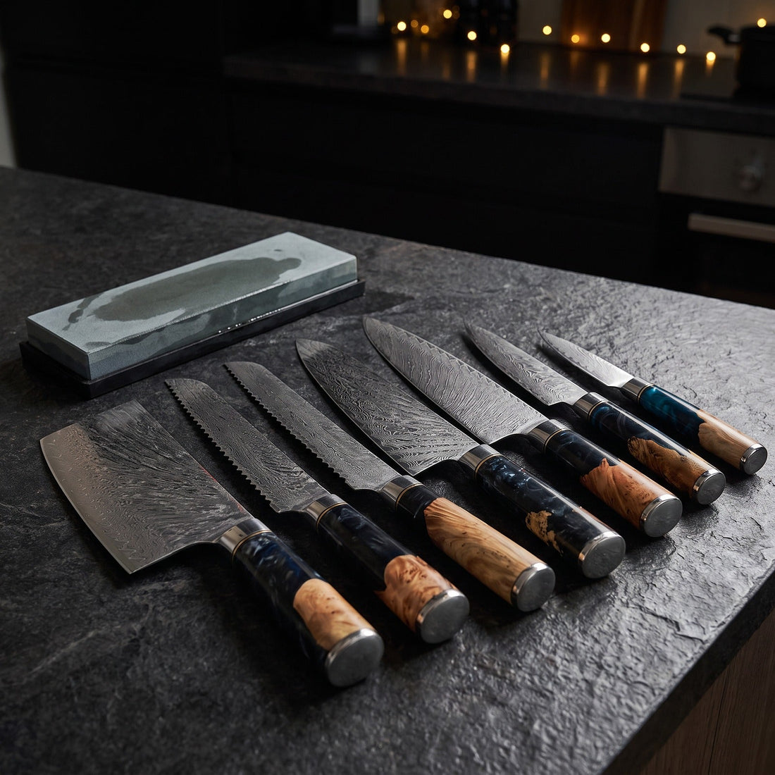 Hatori Ginkai 銀海 Series – 6 Piece Set, on the counter