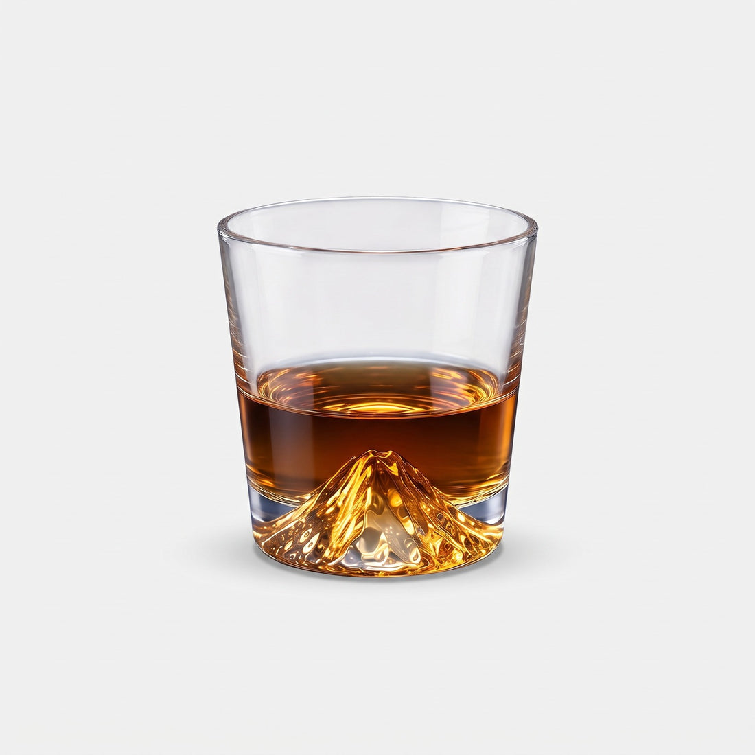 Hatori Fuji 富士 Series – Whisky Glass, Golden Peak, on light grey