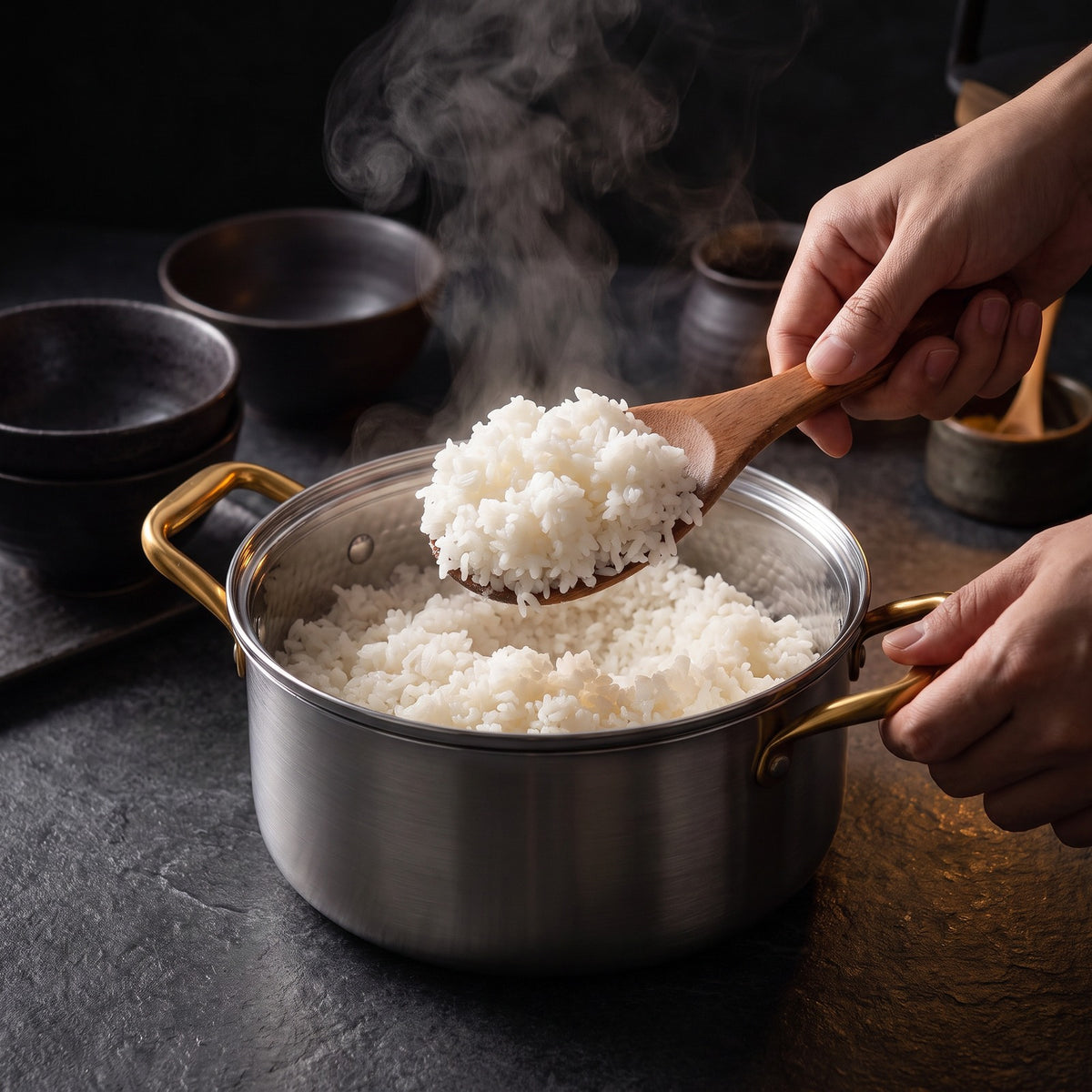 Hatori Kōmyō 光明 Kin 金 Edition – Titanium Cooking Pot with Lid, food release