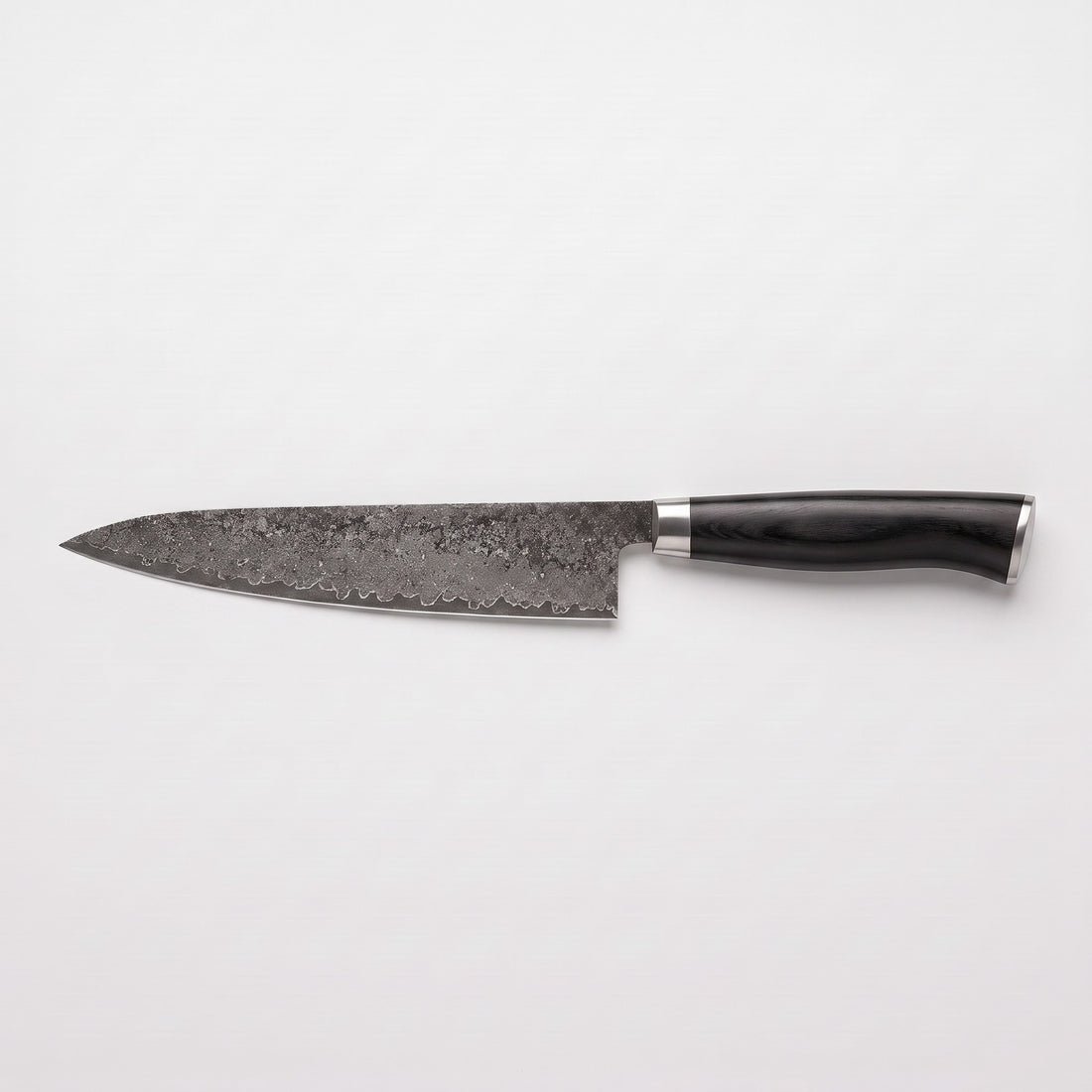 Hatori Kokutan 黒檀 Series – Chef's Knife 20 cm, on light grey