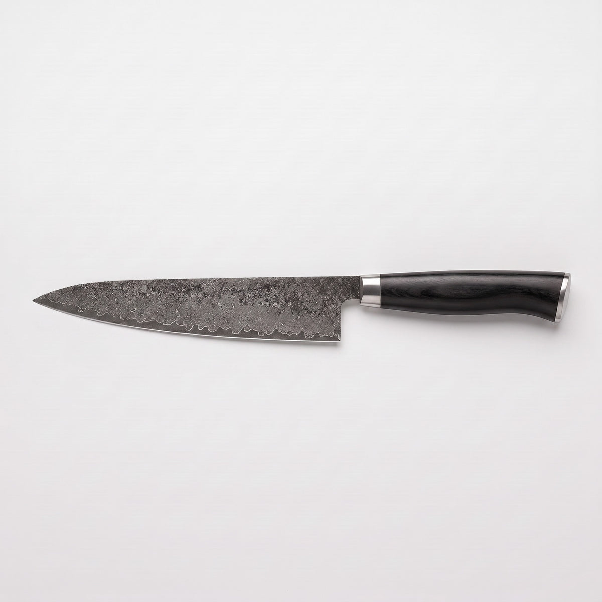 Hatori Kokutan 黒檀 Series – Chef's Knife 20 cm, on light grey