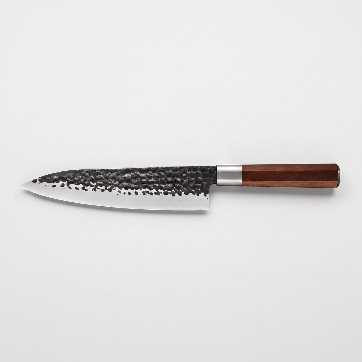 Hatori Tsuchime 槌目 Series – Hammered Chef's Knife 18.5 cm, on light grey
