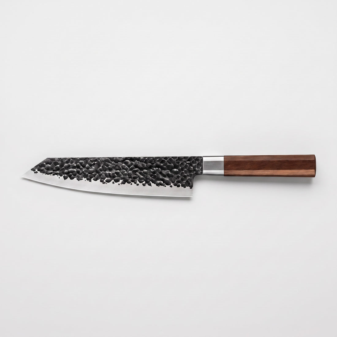 Hatori Tsuchime 槌目 Series – Hammered Kiritsuke 34.5 cm, on light grey
