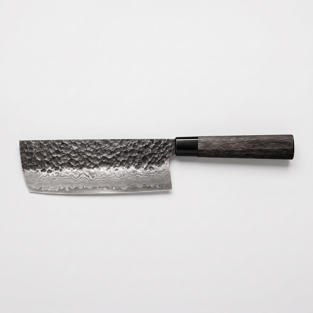 Hatori Tsuchime 槌目 Series – Hammered Vegetable Knife 18 cm, on light grey