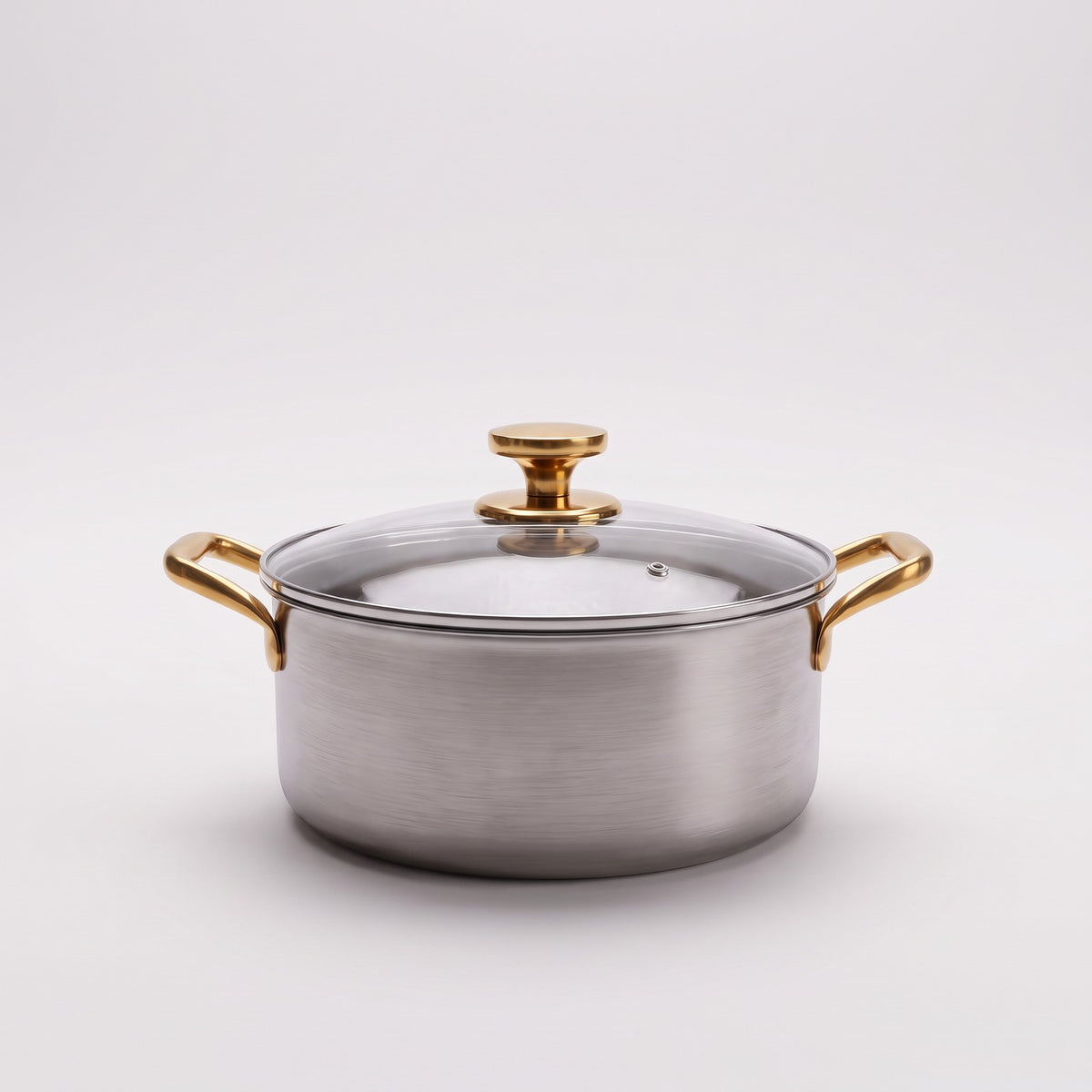Hatori Kōmyō 光明 Kin 金 Edition – Titanium Cooking Pot with Lid, side view
