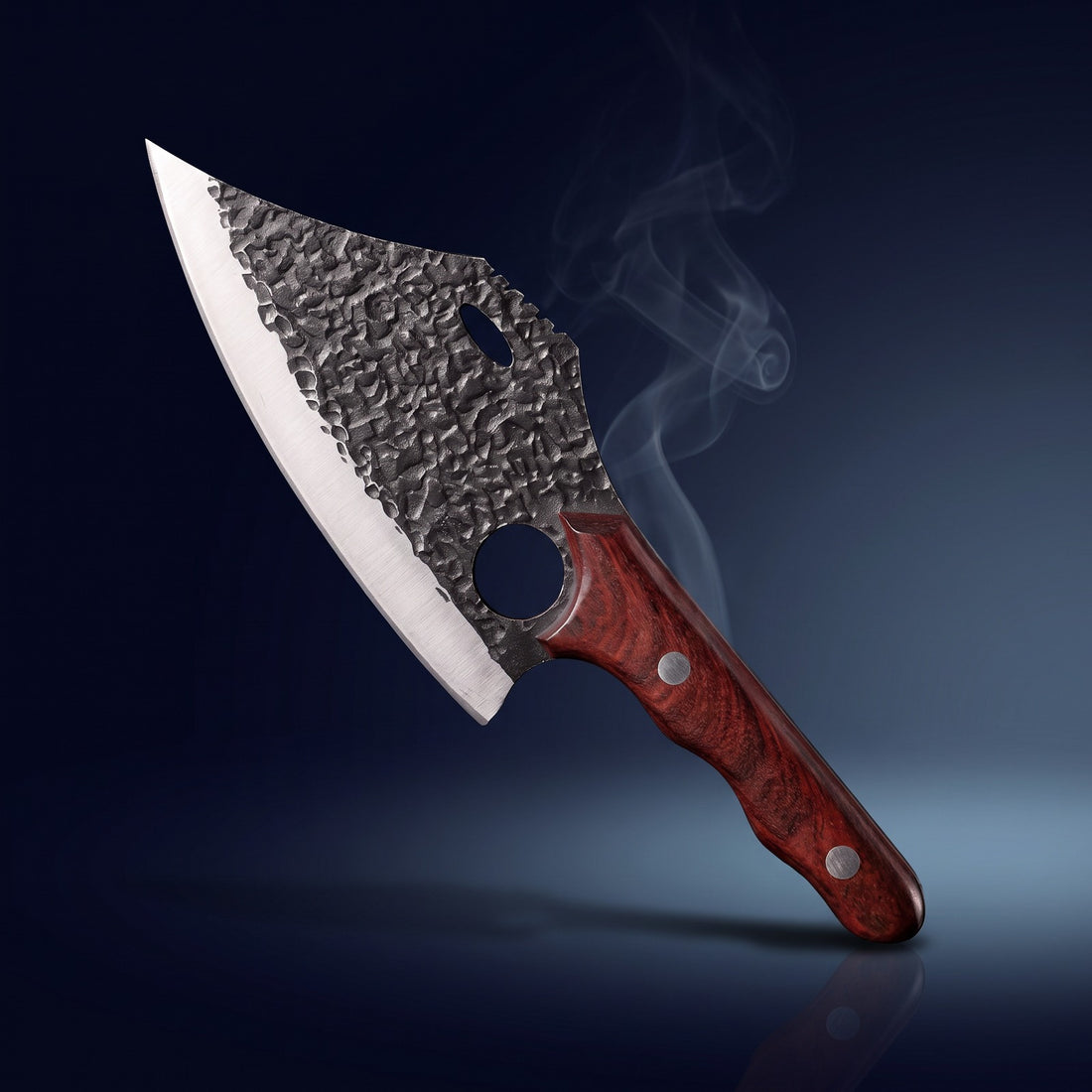 Hatori Kiba 牙 Series – Forged Ring Knife 17.5 cm, Red Sandalwood