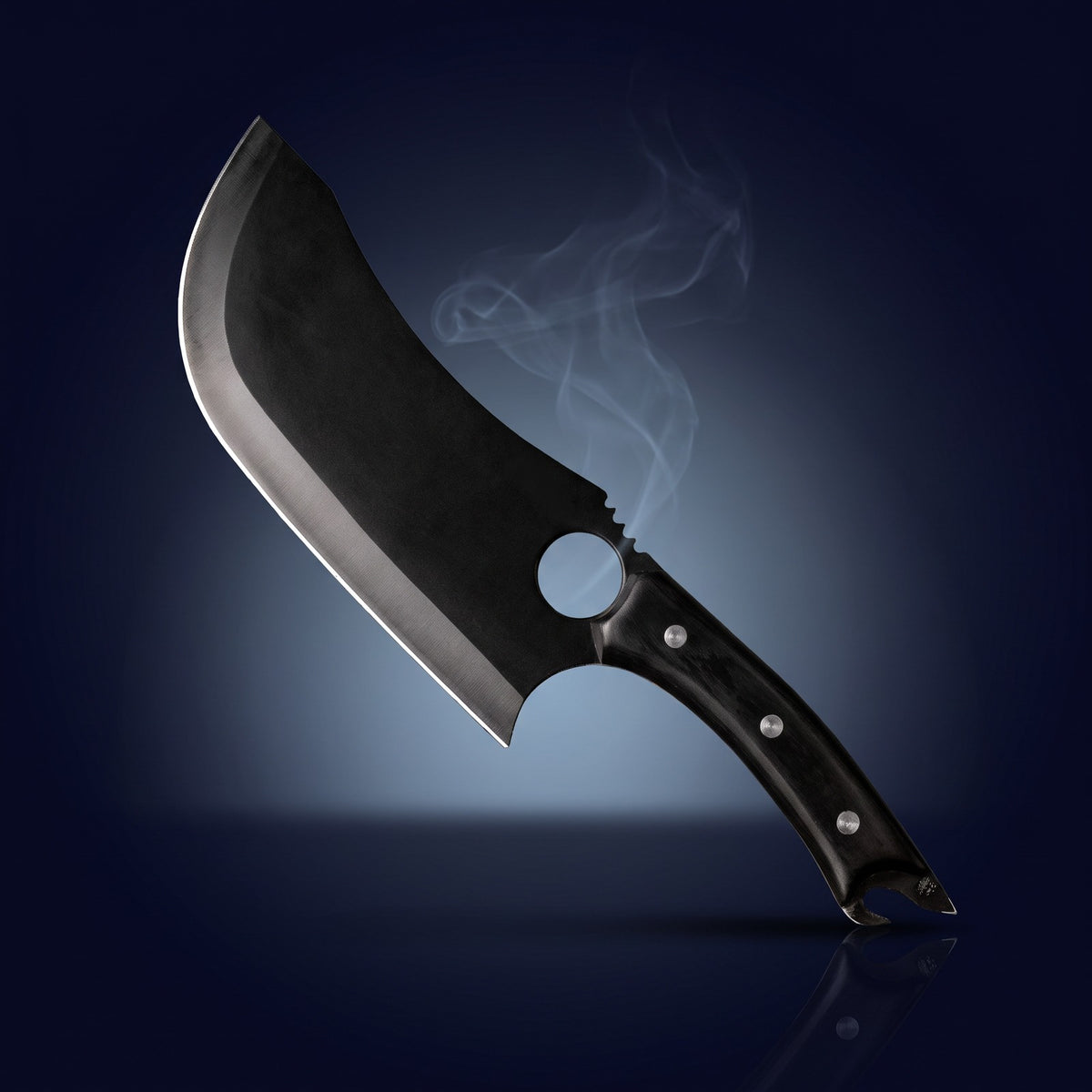 Hatori Kiba 牙 Series – Black Forged Ring Knife 16 cm