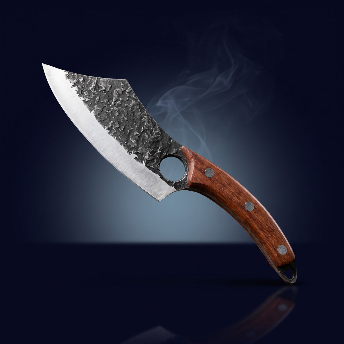 Hatori Kiba 牙 Series – Forged Ring Knife 16 cm, Rosewood