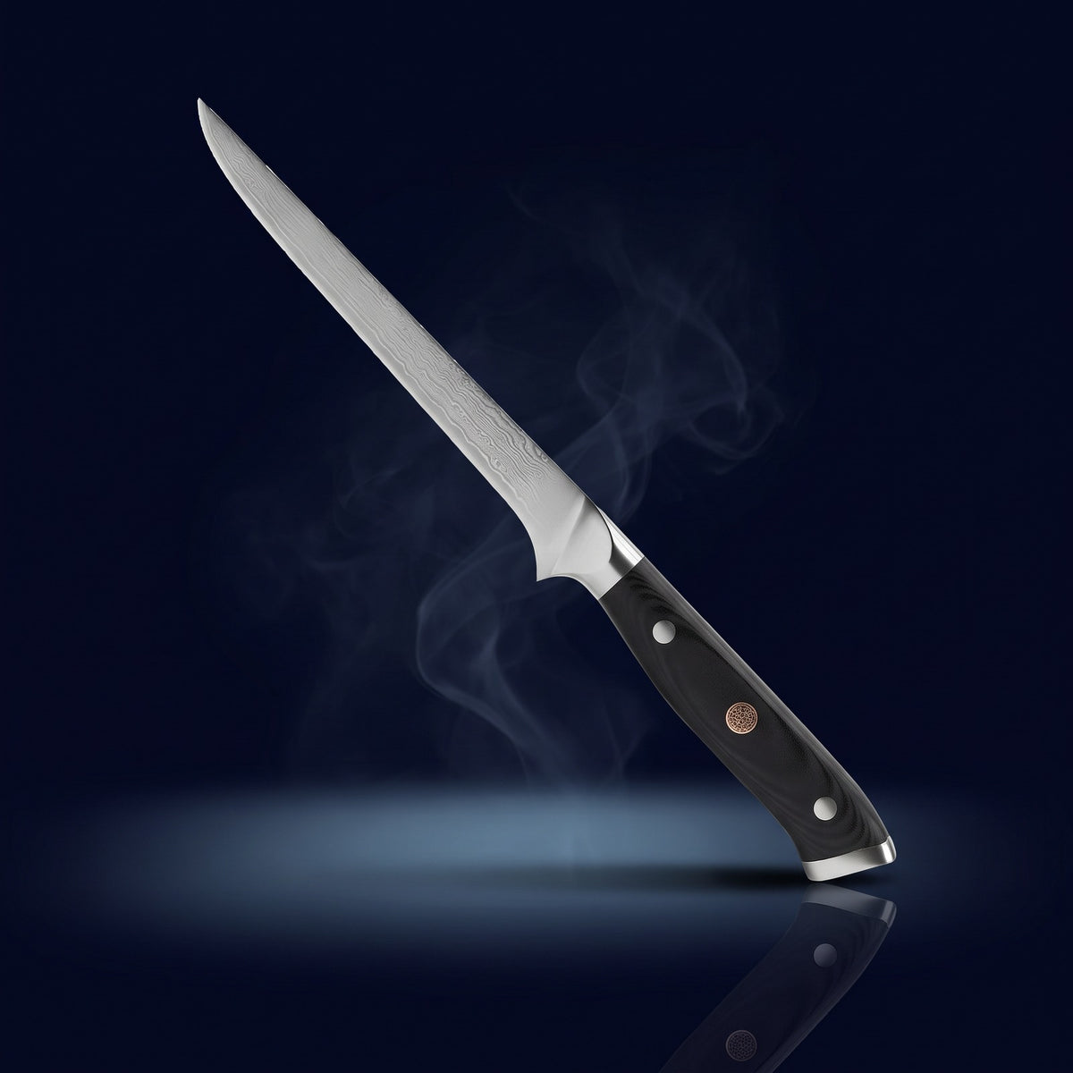 Hatori Kokuyō 黒曜 Series – Damascus Fillet Knife 20 cm