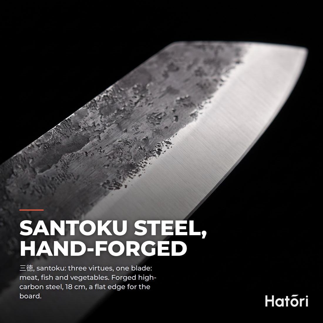 Hatori Ryūjin 龍神 Series – Dragon Santoku 18 cm, blade steel