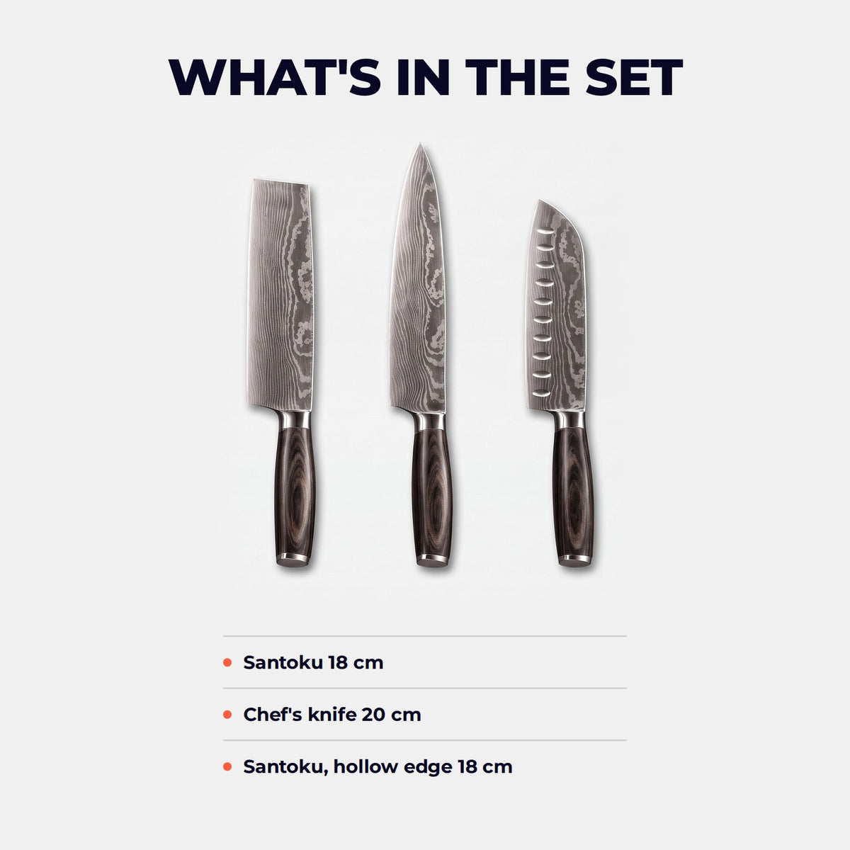 Hatori Mori 森 Series – 3 Piece Set, what is in the set