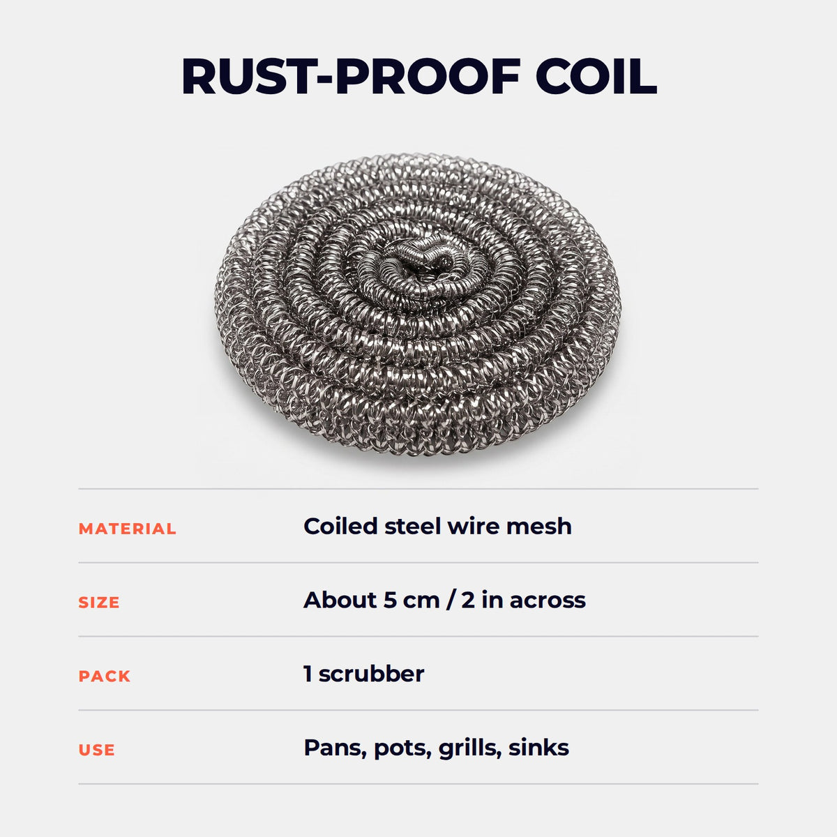 Hatori Titanium Pan Scrubber, specifications