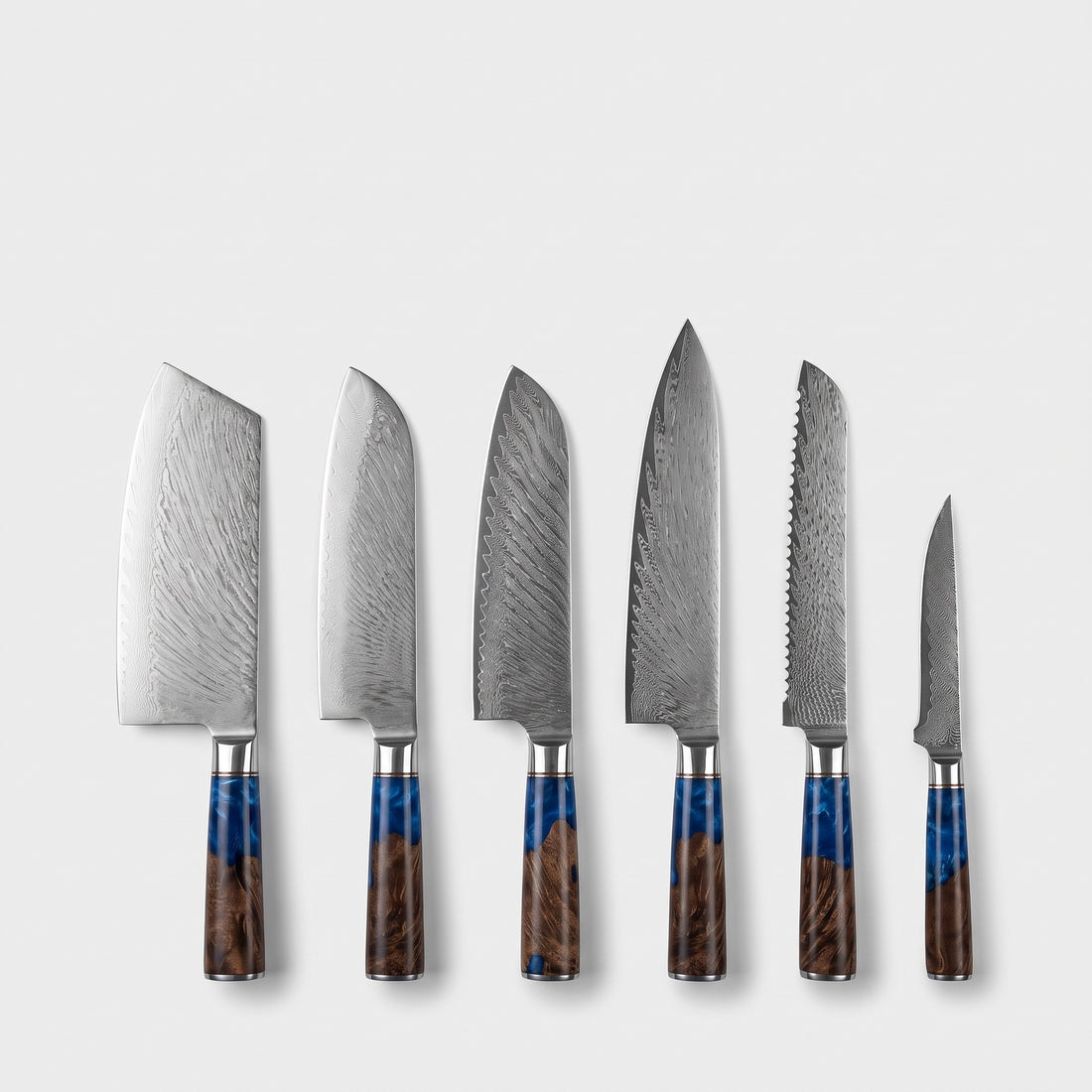Hatori Ruri 瑠璃 Series – 6 Piece Set, on light grey