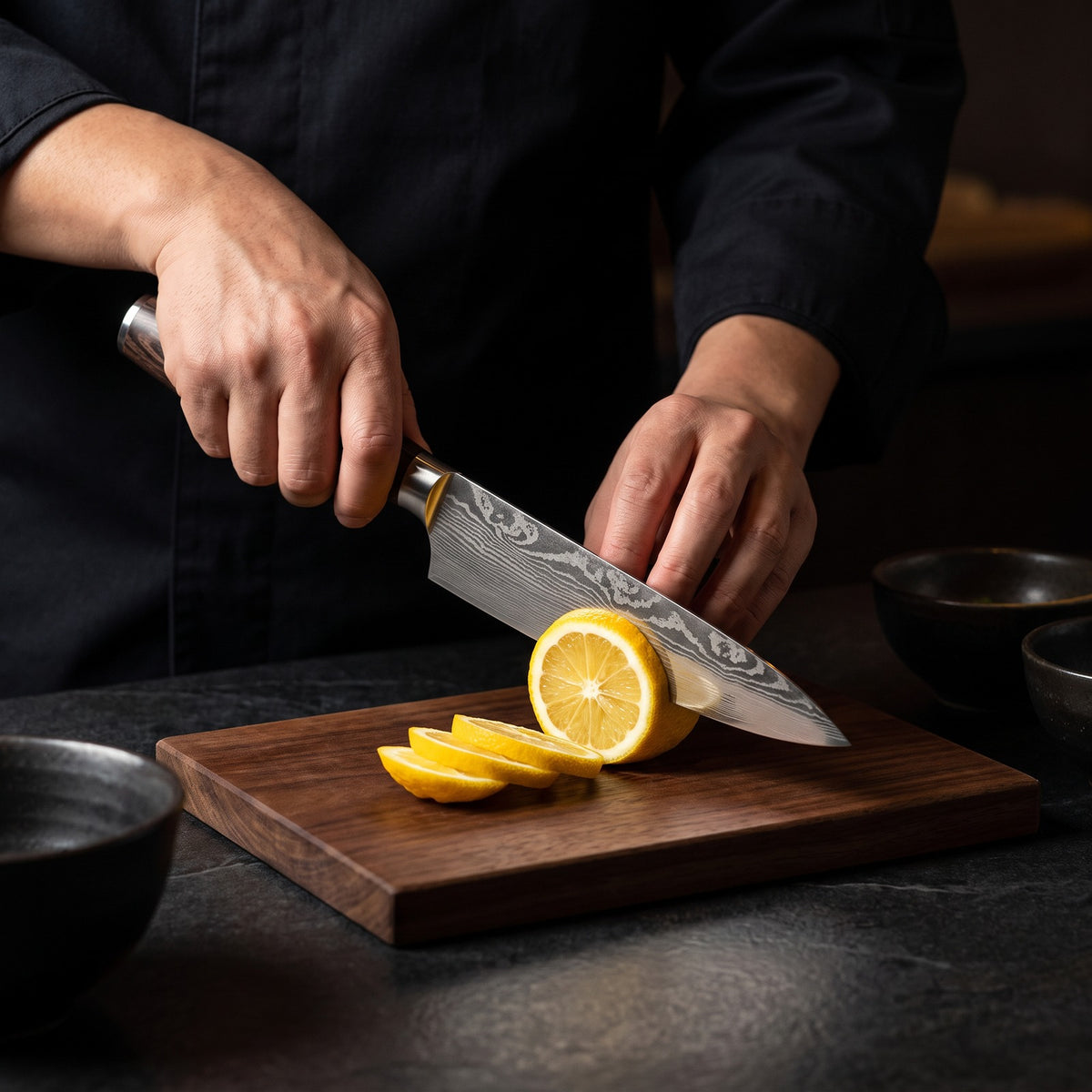Hatori Mori 森 Series – Small Chef's Knife 13.5 cm, in use