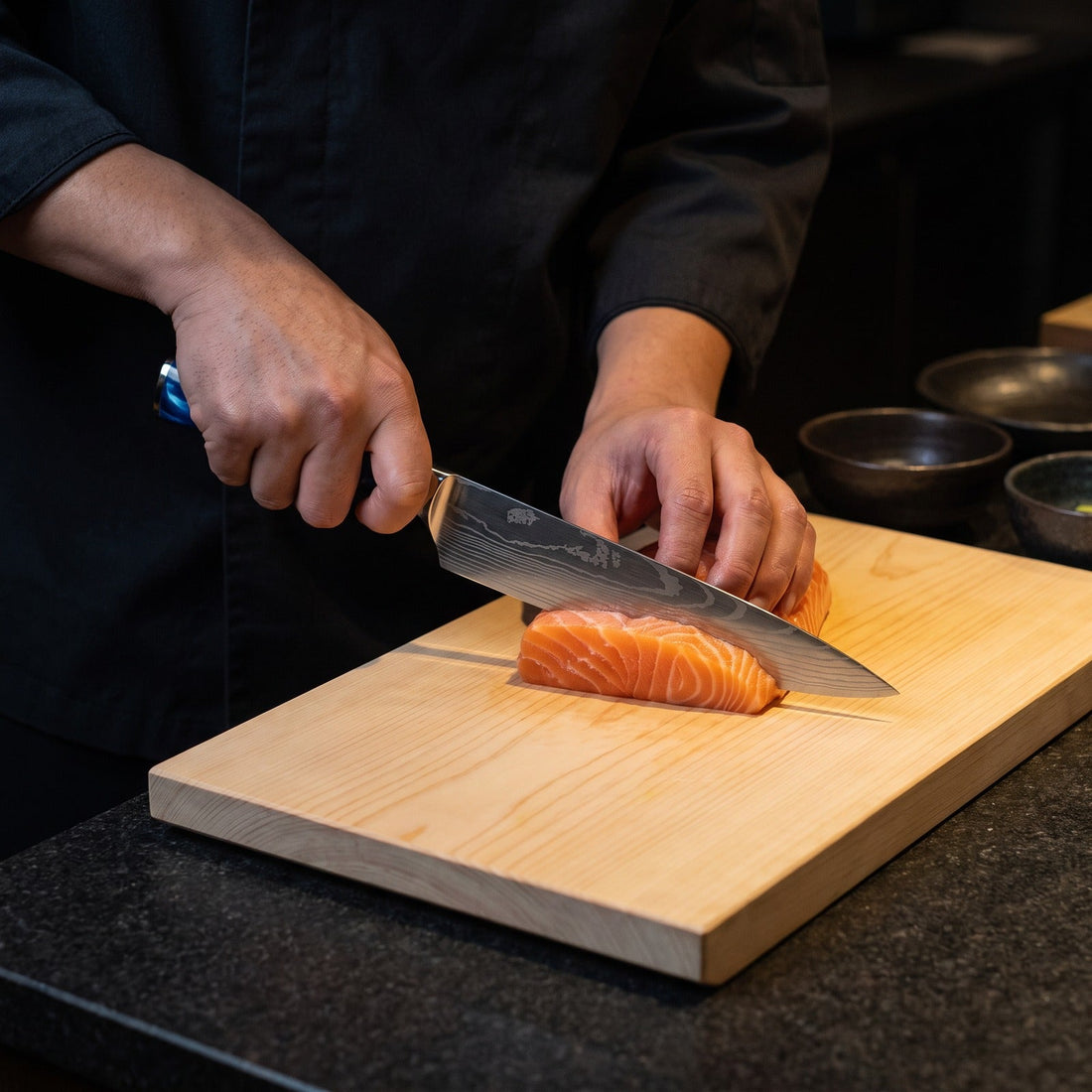 Hatori Seido 青道 Series – Chef's Knife, in use
