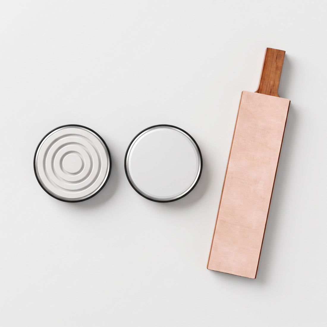 Hatori Togi Pro Set – Kasumi + Hikari Discs + Leather Strop, on light grey