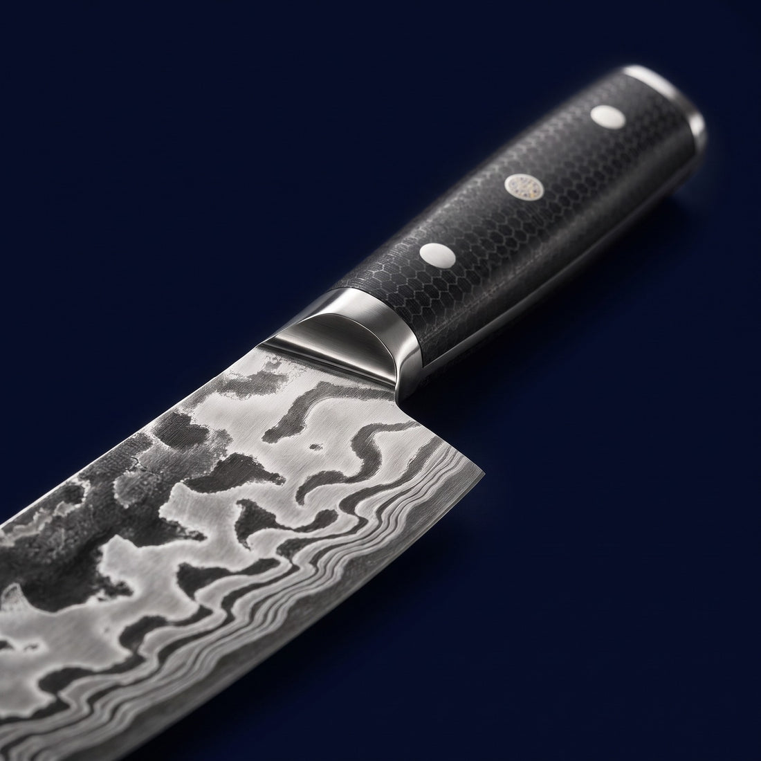 Hatori Yoru 夜 Series – Kiritsuke 27 cm, close-up of the bolster