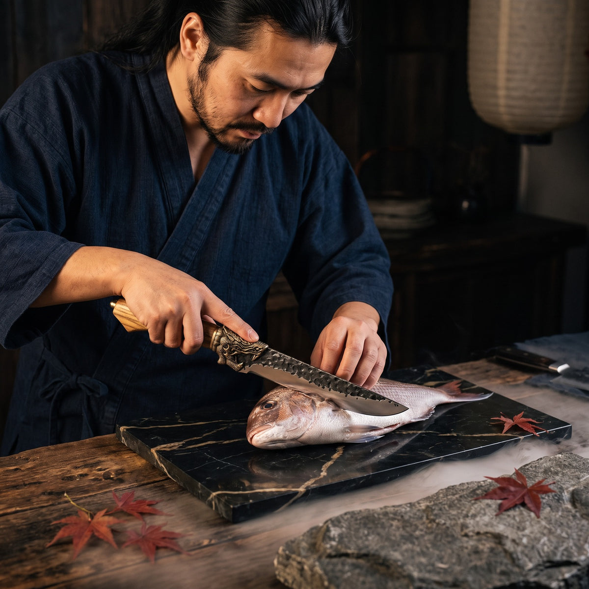 Hatori Ryūjin 龍神 Series – Dragon Boning Knife 17 cm, at the counter