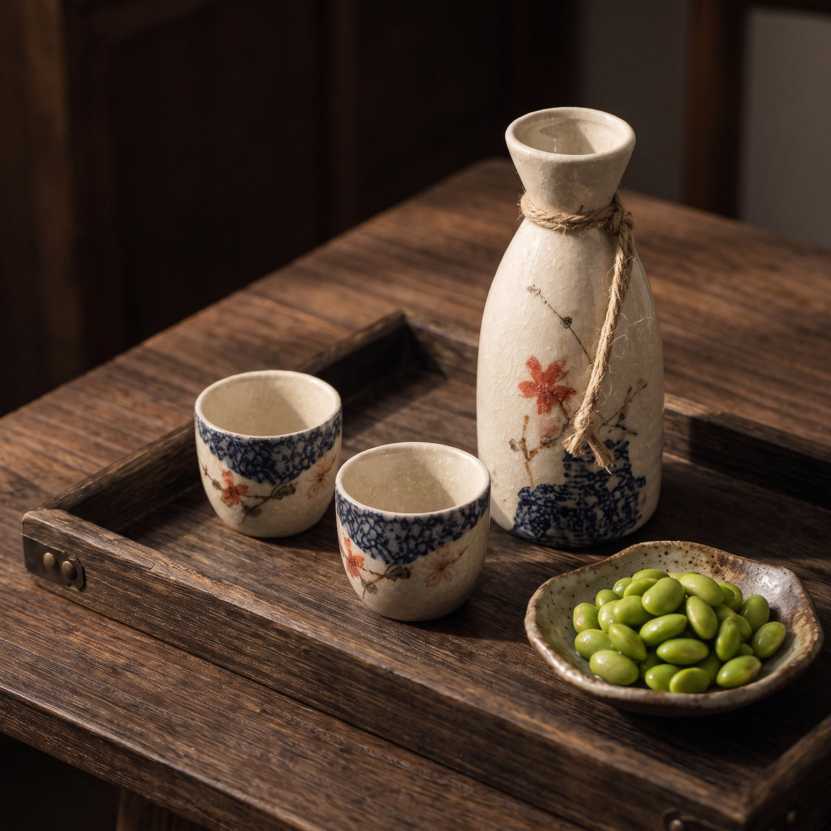 Hatori Sakura 桜 Series – Ceramic Sake Set, serving