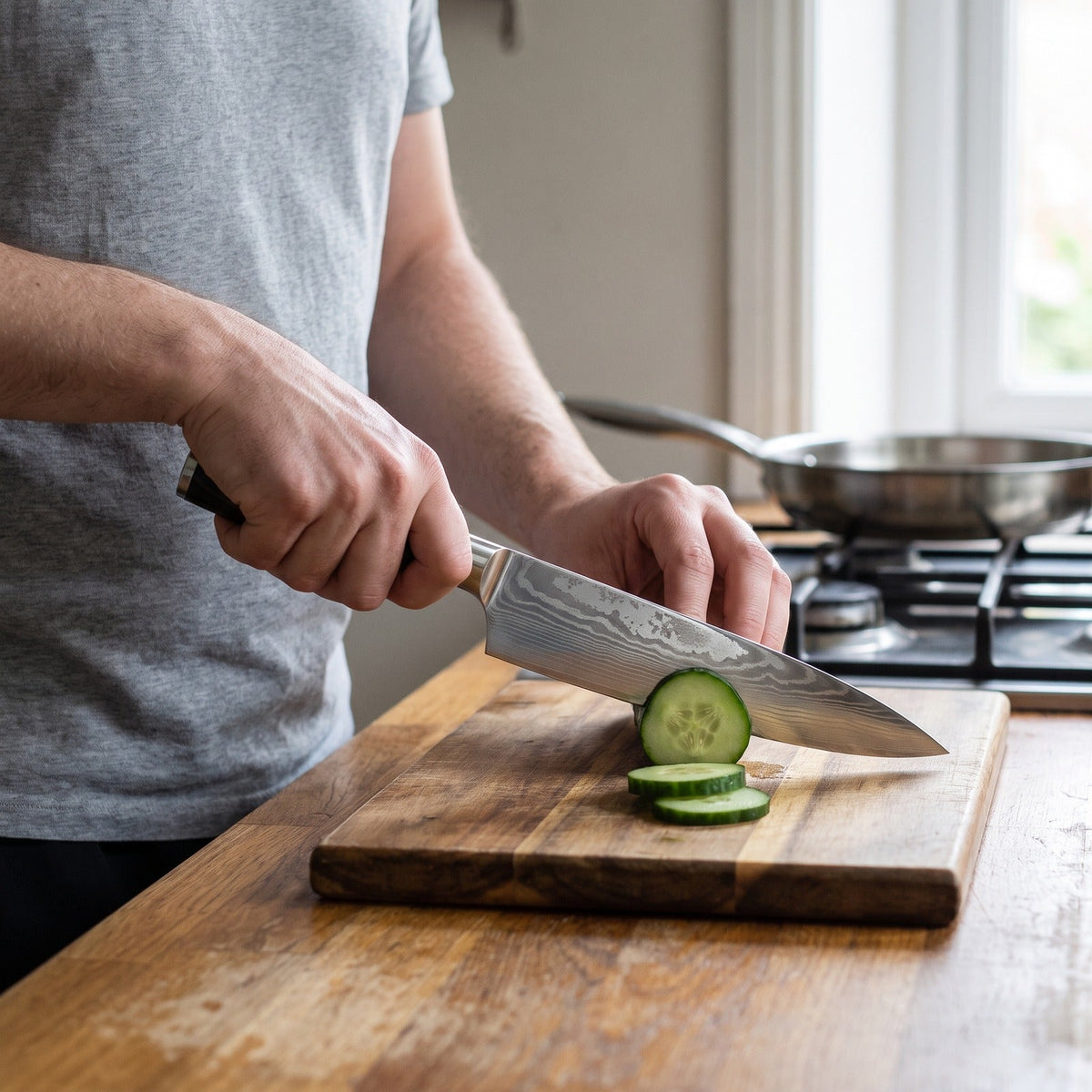 Hatori Mori 森 Series – Chef's Knife 20.5 cm, in a home kitchen