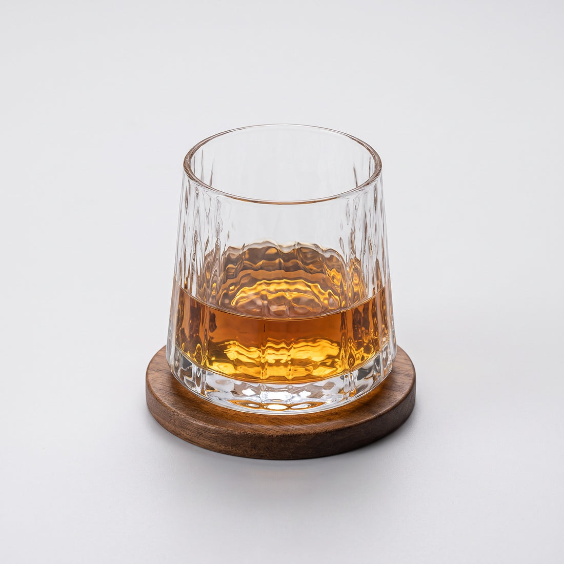 Hatori Kiriko 切子 Series – Cut Crystal Whisky Glass, on light grey