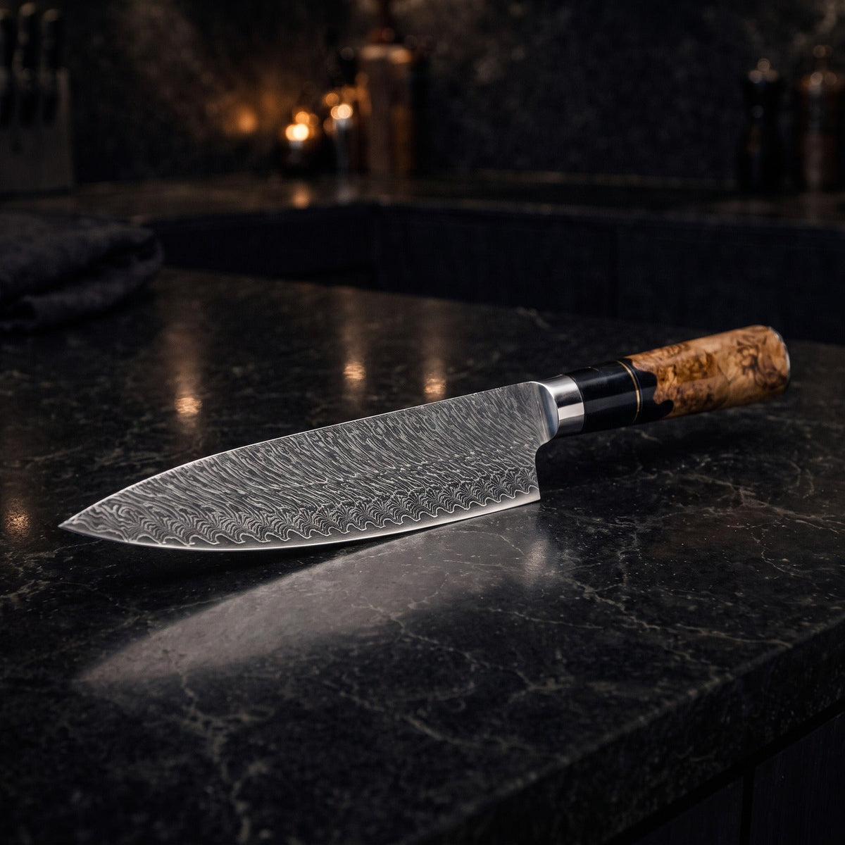 Hatori Ginkai 銀海 Series – Chef's Knife, on the counter