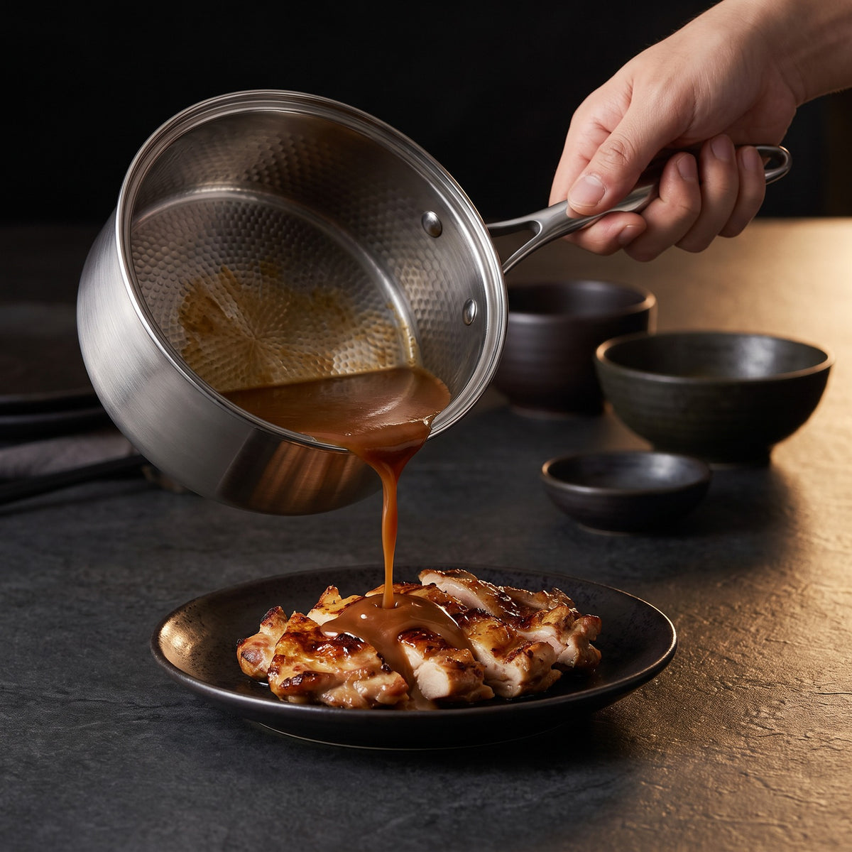 Hatori Kōmyō 光明 Series – Titanium Saucepan with Lid, food release